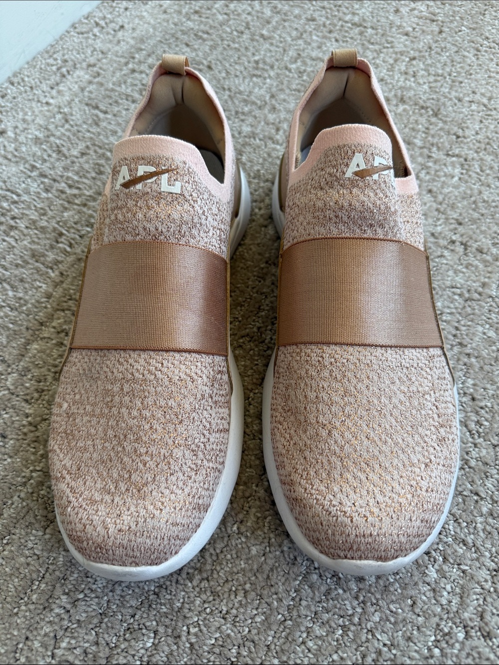 APL women’s Techloom Bliss rose gold/white size 9 - Picture 2 of 9
